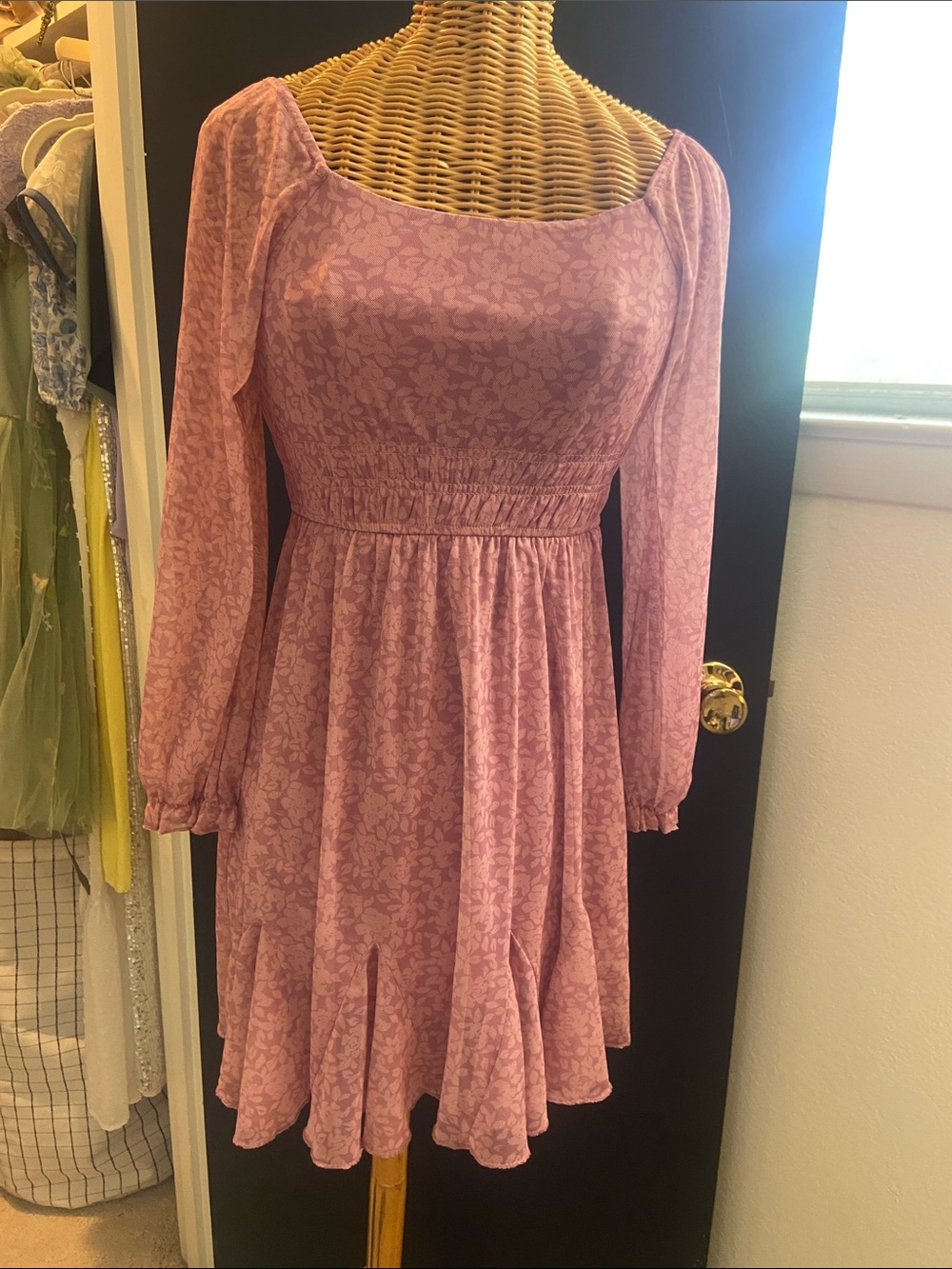 Flowery Pink/Purple Francesca’s Dress Girls Size Large